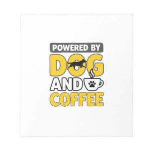 Bloc-note Propulsé par le chien et le café vintage shirt des