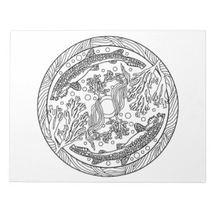 Bloc-note Protection de livre de coloriage de mandala de