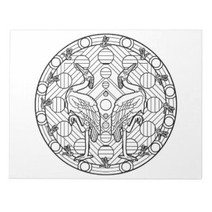 Bloc-note Protection de livre de coloriage de mandala de