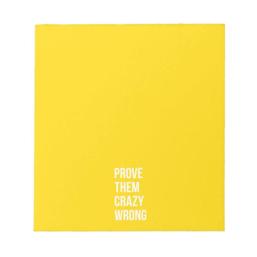 Bloc-note Prouver Citation Mots Positifs Pensées Jaune Gras (Devant)