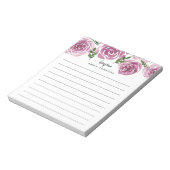 Bloc-note Provence Rose | Floral Personnalisé Linné (Tourné)