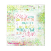 Bloc-note Proverbes artistiques 31:25 (Devant)