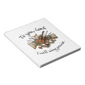 Bloc-note Psaume 101:1 - Illustration musicale Vintage (Incliné)