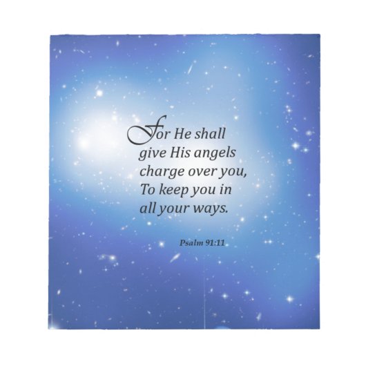 Bloc-note Psaume 91:11 (Devant)