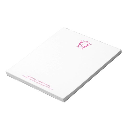 Bloc-note Pseuses-notes personnalisées Fuchsia rose (Tourné)