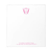Bloc-note Pseuses-notes personnalisées Fuchsia rose (Devant)