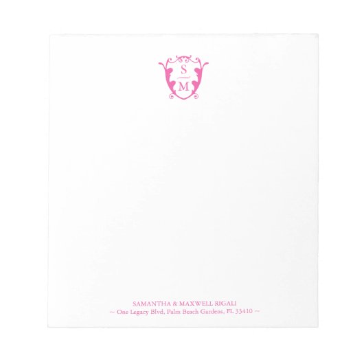 Bloc-note Pseuses-notes personnalisées Fuchsia rose (Devant)