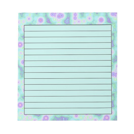 Bloc-note Psychedélique sarcelle (Devant)