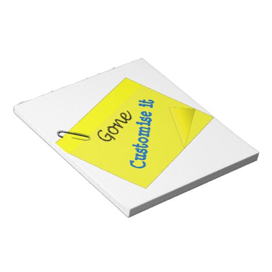 Bloc-note Publier l'humour drôle jaune collant (Incliné)