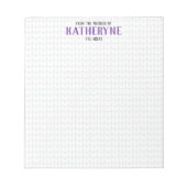 Bloc-note Puce de Knit personnalisée violet (Devant)