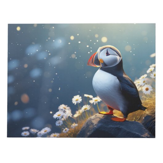 Bloc-note Puffin Oiseau sauvage Animal paisible (Devant)