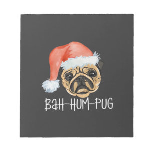 Bloc-note Pug drôle de Noël Maman Papa Chien Pyjama Oversize