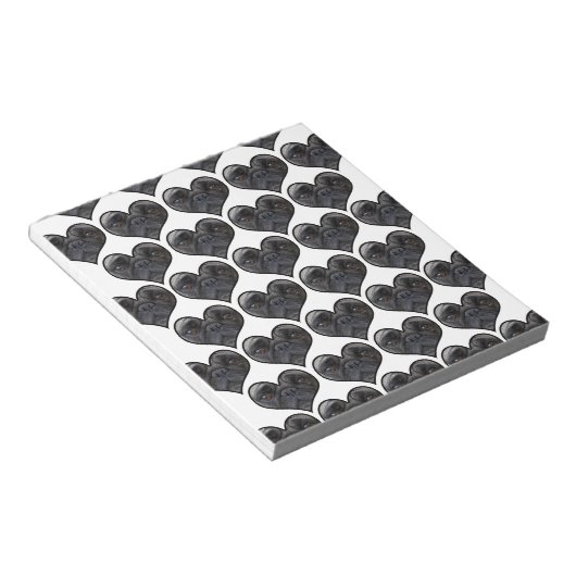 Bloc-note Pug Hearts (Incliné)