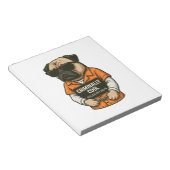 Bloc-note Pug incroyablement cool � Création drôle de chien  (Incliné)