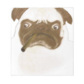 Bloc-note Puggy Grumpy personnalisée avec Cigar (Devant)