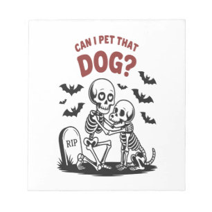 Bloc-note Puis-je caresser ce chien Halloween