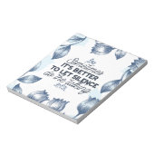 Bloc-note Puissance du silence - Citation inspirante (Tourné)