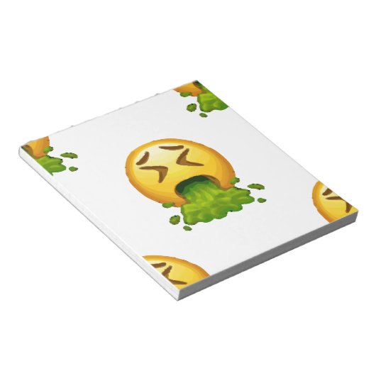Bloc-note puking émoji (Incliné)