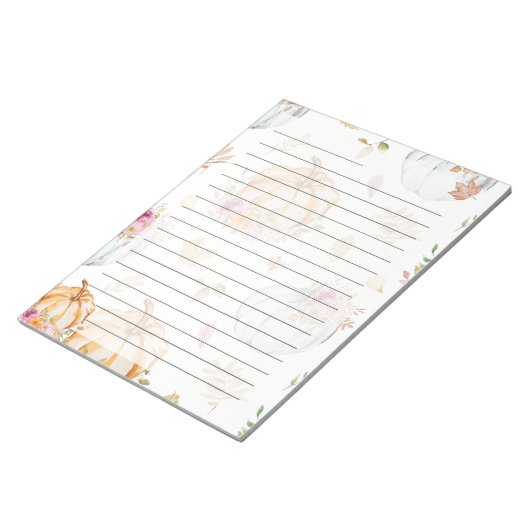Bloc-note Pumpkin Patch Letter Notepad – Autumn Stationery  (Incliné)
