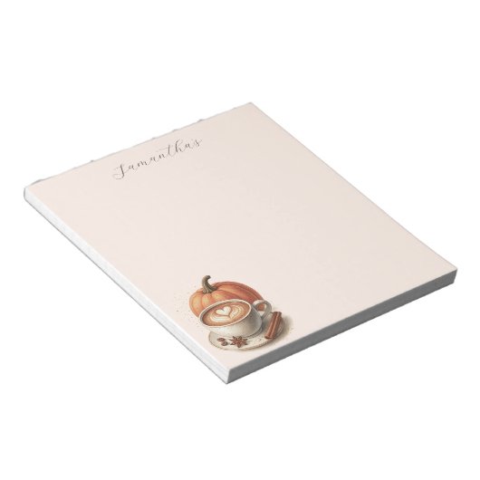 Bloc-note Pumpkin Spice Coffee Themed Notepad (Incliné)