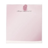 Bloc-note Punaise rose personnalisable (Devant)