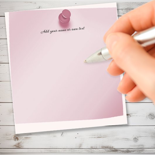 Bloc-note Punaise rose personnalisable