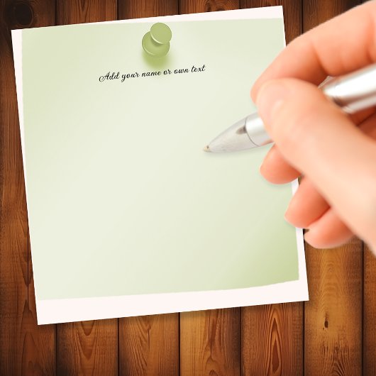 Bloc-note Punaise verte personnalisable