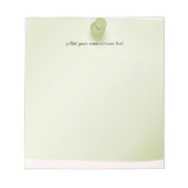 Bloc-note Punaise verte personnalisable (Devant)