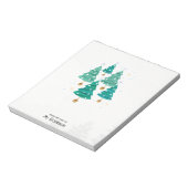 Bloc-note Pure Watercolor Christmas Trees Teacher Notepad (Tourné)