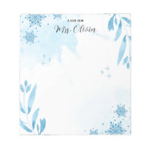 Pure Watercolor Teacher Notepad