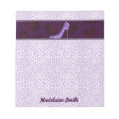 Bloc-note Purple Cheetah Imprimer avec son nom (Devant)