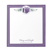 Bloc-note Purple Christmas Gift Personalized (Devant)