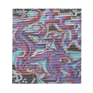 Bloc-note Purple Graffiti on Shutter