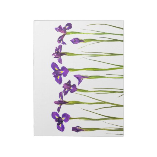 Bloc-note Purple Irises - Iris Flower Customisé Modèle (Tourné)
