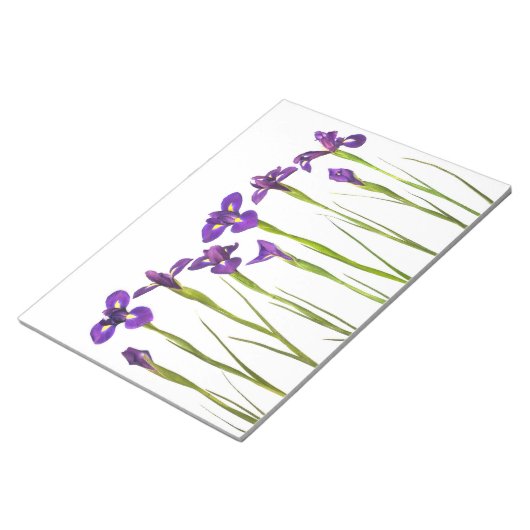 Bloc-note Purple Irises - Iris Flower Customisé Modèle (Incliné)