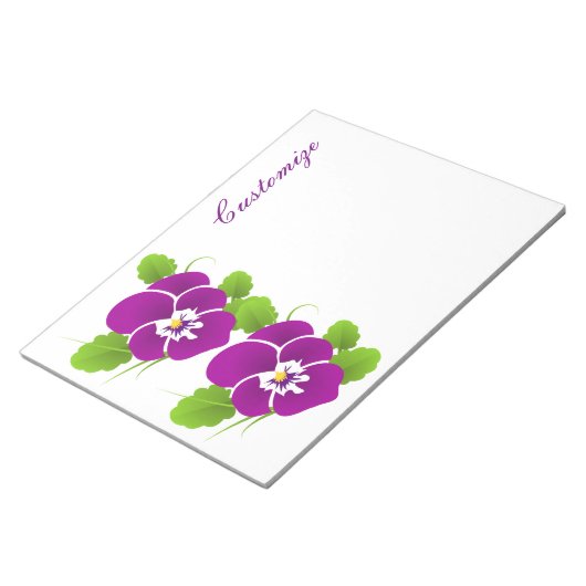 Bloc-note Purple Pansy Flower Thunder_Cove (Incliné)