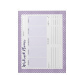 Bloc-note Purple polka dot Workweek Planner Notepad (Tourné)