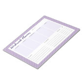 Bloc-note Purple polka dot Workweek Planner Notepad (Incliné)