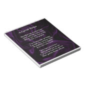 Bloc-note Purple Silk - Poème de personne spéciale (Incliné)