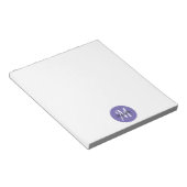 Bloc-note Purple Simple Monogramme Classique tendance (Incliné)