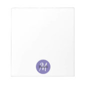 Bloc-note Purple Simple Monogramme Classique tendance (Devant)