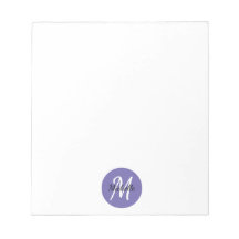 Purple Simple Monogramme Classique tendance