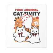 Bloc-note Purr-anormal Cat Cat mignonne Halloween Conception (Devant)