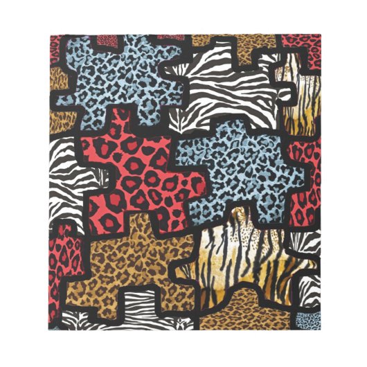 Bloc-note Puzzle Rockabilly Impression Animale RAB (Devant)