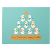 Bloc-note Pyramide des sapins de Noël faite de bonhommes de (Devant)