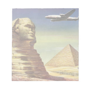Bloc-note Pyramides vintages, le grand sphinx de Gizeh, Egyp