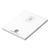 Bloc-note QR Code Logo Business Branding Promo Notepad (Tourné)
