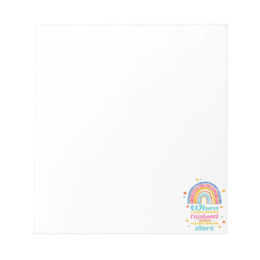 Bloc-note Quand Il Pleut, Cherchez Les Arcs-En-Ciel (Devant)