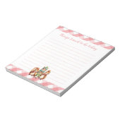 Bloc-note Quatre Petits Écureuils En vichy À Faire (Tourné)