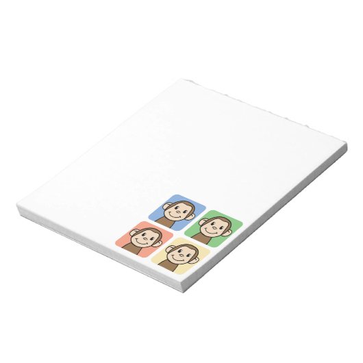 Bloc-note Quatre singes (Tourné)
